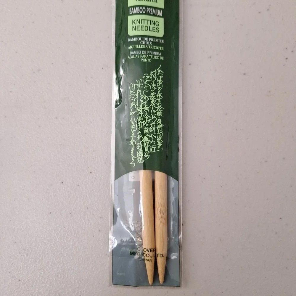 Clover Takumi Bamboo Double Point Knitting Needles 9